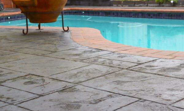 Stamped Patio Construction in Powell
