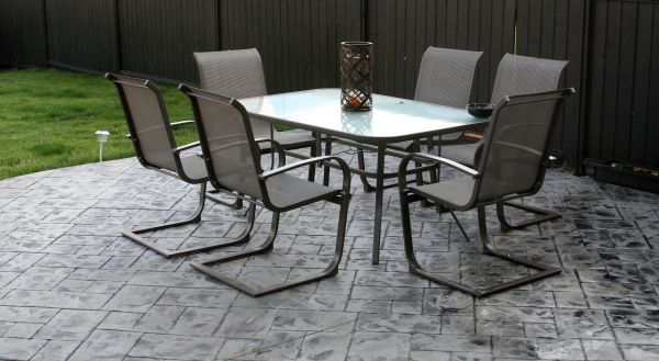 Backyard Concrete Stamping in Powell